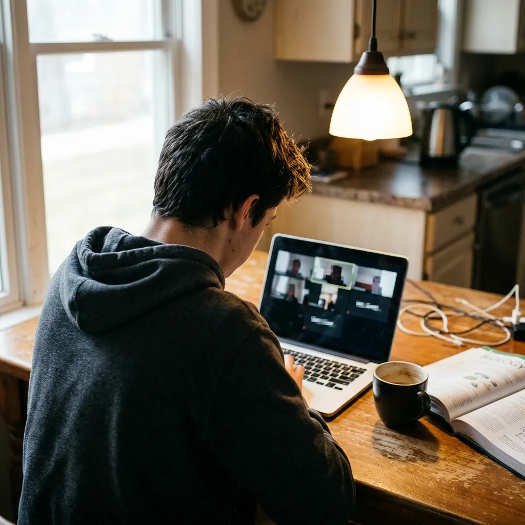 Editorial photograph evoking online education and edtech operations