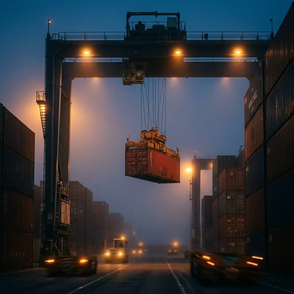 Editorial photograph evoking logistics and supply chain operations