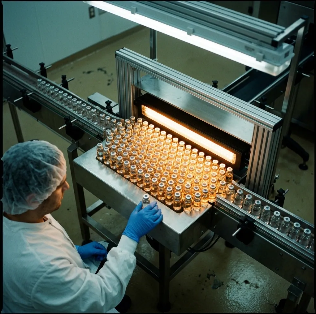 Editorial photograph evoking pharmaceuticals and clinical research operations